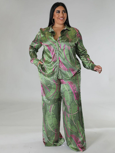 Kompleti dugih rukava za žene, dvodijelni kompleti velikih veličina, ležerni, elegantni kompleti odijela s hlačama i bluzama, veleprodaja Dropshipping