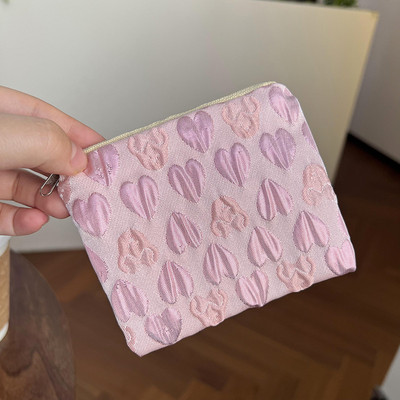 Μίνι φερμουάρ Πορτοφόλι με κέρματα Γυναικεία Χαριτωμένα φλοράλ τσαντάκι συμπλέκτη Τσάντα κραγιόν Τσάντα κλειδί Πορτοφόλι Lady Cotton Ταξιδιωτικό μακιγιάζ Τσάντα αποθήκευσης Monedero