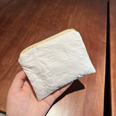 Μίνι φερμουάρ Πορτοφόλι με κέρματα Γυναικεία Χαριτωμένα φλοράλ τσαντάκι συμπλέκτη Τσάντα κραγιόν Τσάντα κλειδί Πορτοφόλι Lady Cotton Ταξιδιωτικό μακιγιάζ Τσάντα αποθήκευσης Monedero