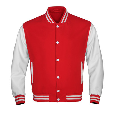 Jesenný kabát Letterman, jednofarebný, ležérny, kožený, s rukávmi, vlnený, unisex, vintage, baseball, univerzitné bundy pre mužov