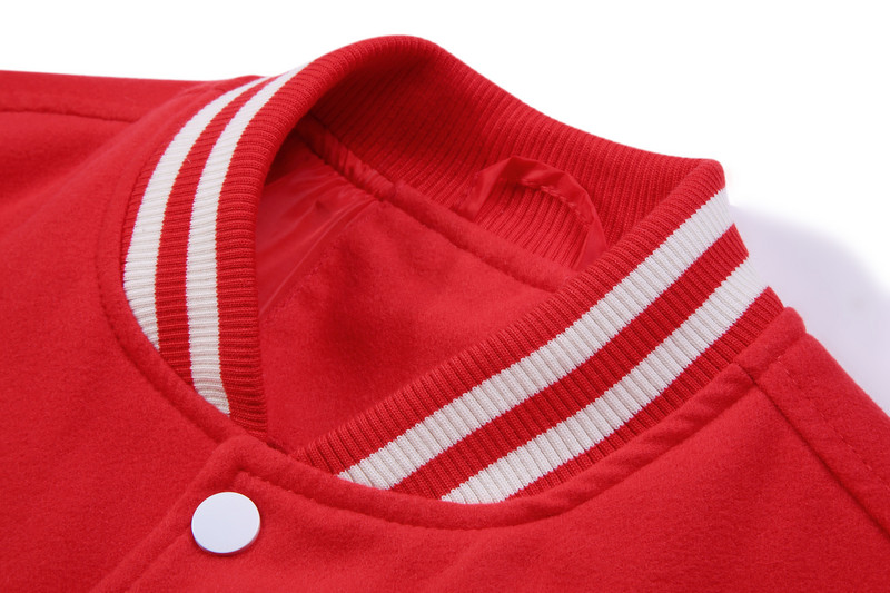 Jesenný kabát Letterman, jednofarebný, ležérny, kožený, s rukávmi, vlnený, unisex, vintage, baseball, univerzitné bundy pre mužov