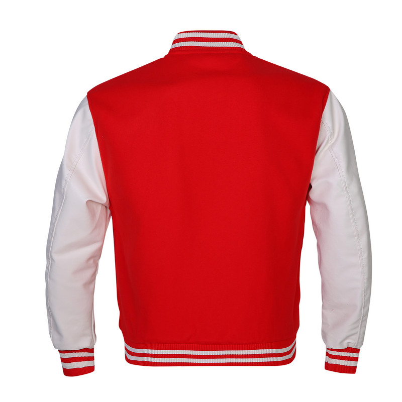 Jesenný kabát Letterman, jednofarebný, ležérny, kožený, s rukávmi, vlnený, unisex, vintage, baseball, univerzitné bundy pre mužov