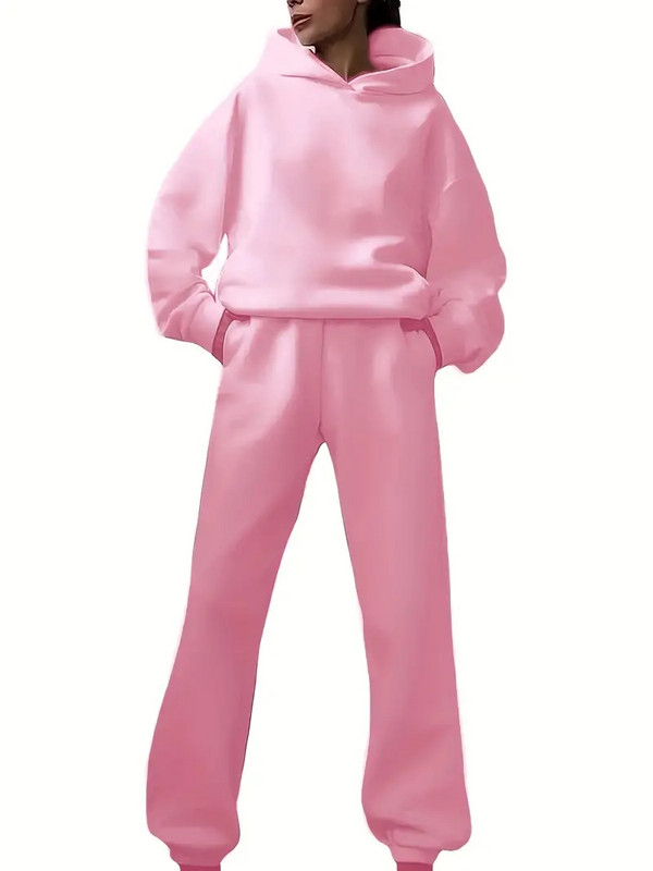 2023. aasta sügistalvised kaheosalised komplektid Naiste dressid Suures suuruses ülikond, pükskostüümid, naiste dressipluus, soliidne spordikapuuts, spordirõivad