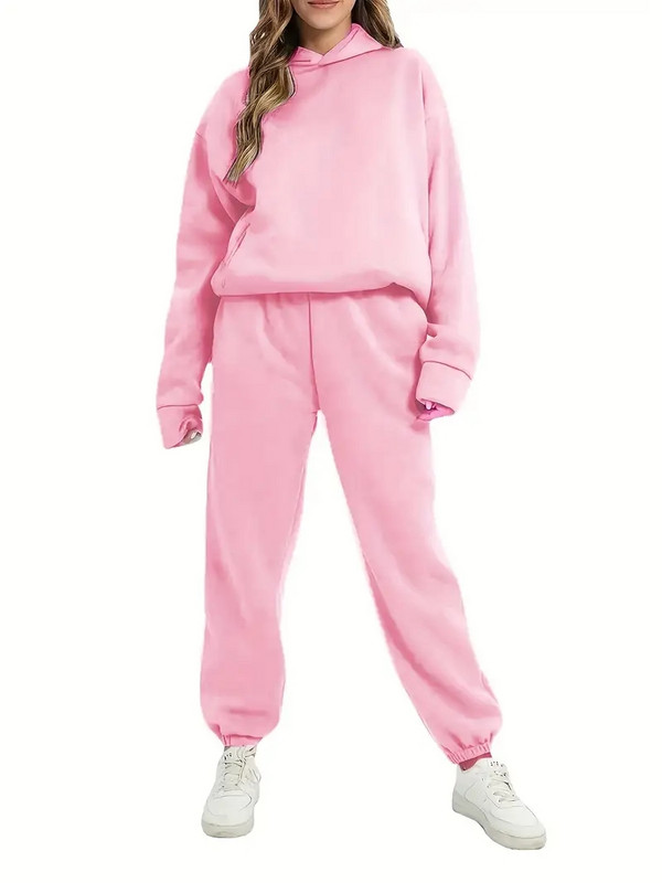 2023. aasta sügistalvised kaheosalised komplektid Naiste dressid Suures suuruses ülikond, pükskostüümid, naiste dressipluus, soliidne spordikapuuts, spordirõivad