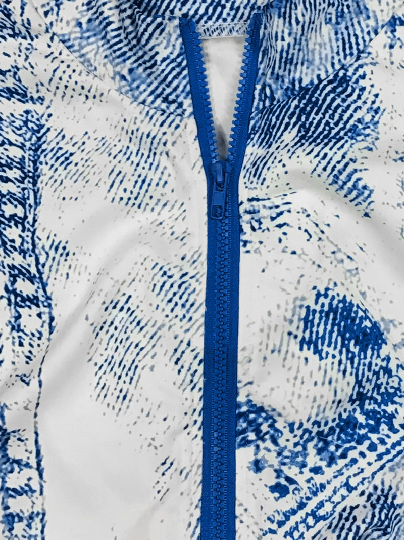 LW Plus Size naiste sügis vabaaja segatrükiga pikkade varrukatega mandariinivärvi krae lips, nööriga laia sääre pükste komplekt