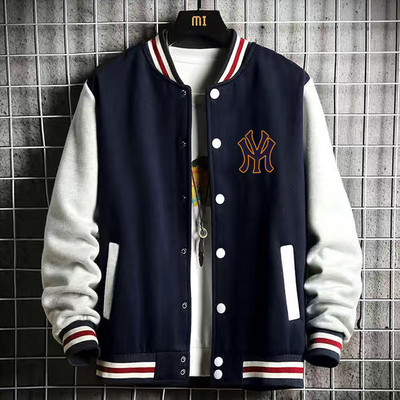 Supzoom New Arrival Letter Rib μανίκι Βαμβακερό λογότυπο μόδας Μονό στήθος Casual Bomber μπουφάν μπέιζμπολ Χαλαρό παλτό ζακέτα