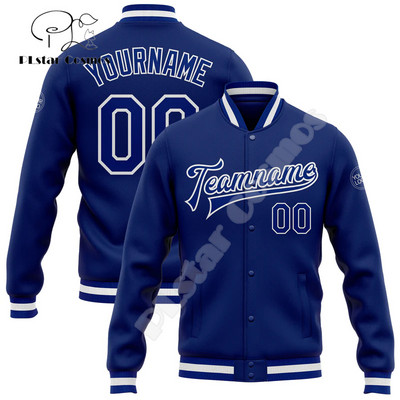 NewFashion Vlastné meno Číslo Logo Farebný graffiti vzor 3D Harajuku Streetwear Unisex Ležérny Botton Kabát Baseballová bunda 11