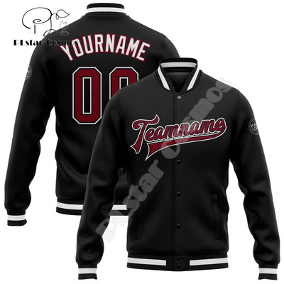 NewFashion Vlastné meno Číslo Logo Farebný graffiti vzor 3D Harajuku Streetwear Unisex Ležérny Botton Kabát Baseballová bunda 11
