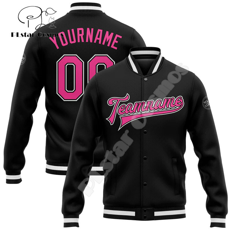 NewFashion Vlastné meno Číslo Logo Farebný graffiti vzor 3D Harajuku Streetwear Unisex Ležérny Botton Kabát Baseballová bunda 11