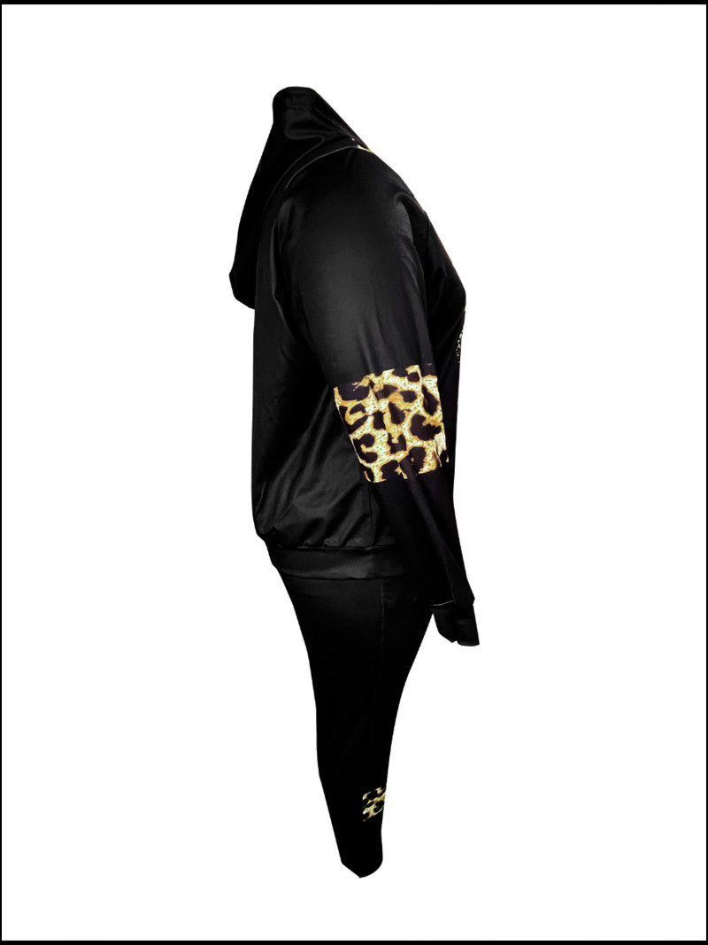 LW Plus Size naisteriided Prindi Kaheosaline pükstekomplekt Sügistalvine pikkade varrukatega Pusa ja pükste komplekt naiste dressikomplekt