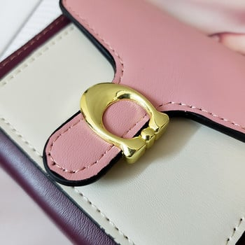 Fashion Ins Spliced Wallet για Γυναικεία Vintage Πορτοφόλι με Κάρτες Μικρό πορτοφόλι για κορίτσια 2023 Νέα γυναικεία κοντά πορτοφόλια