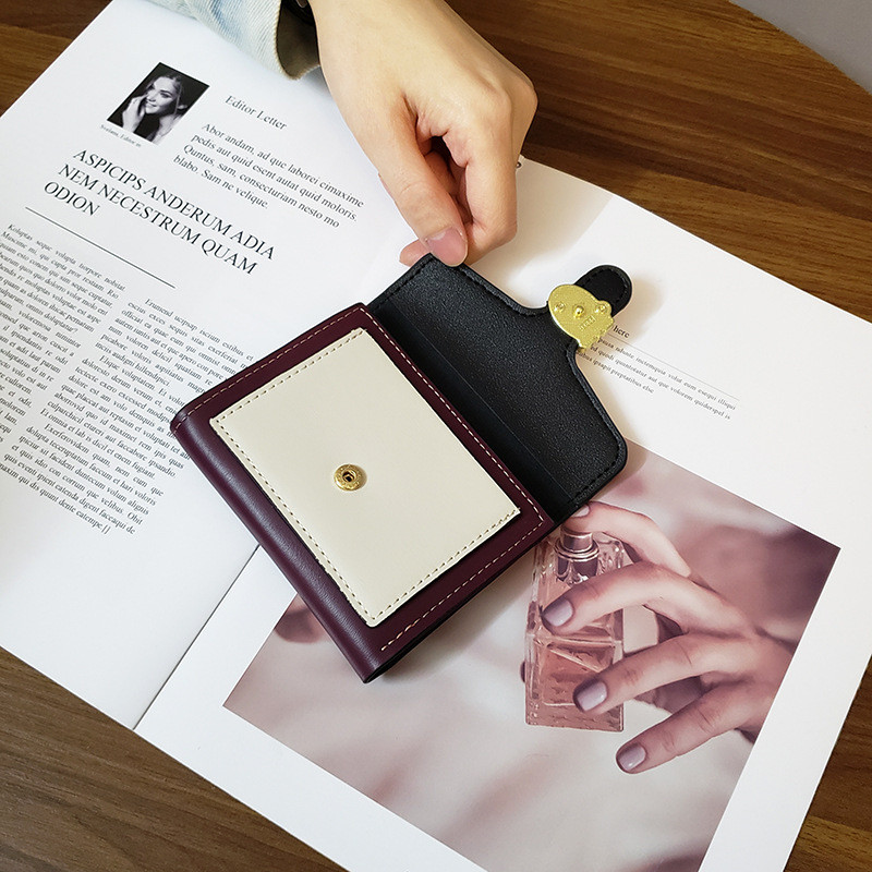 Fashion Ins Portofel cu îmbinare pentru femei Poșetă de monede vintage cu suporturi pentru carduri Portofel mic pentru fete 2023 Portofele scurte pentru femei noi