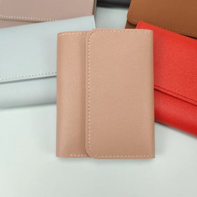 Lühike rahakott Naiste rahakott Mitme kaardiga multifunktsionaalne kaardihoidja Mündi rahakott Moodne Lihtne kolme volditav lühike klambriga naiste minirahakott