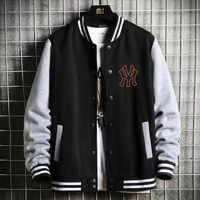 Supzoom Nový prírastok, bavlnený módny logo, jednoradový ležérny bomber, baseballová bunda, voľný kardigan