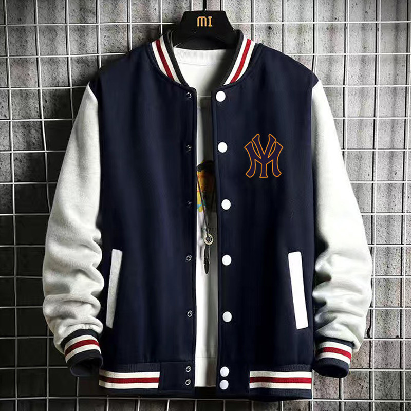 Supzoom Nový prírastok, bavlnený módny logo, jednoradový ležérny bomber, baseballová bunda, voľný kardigan