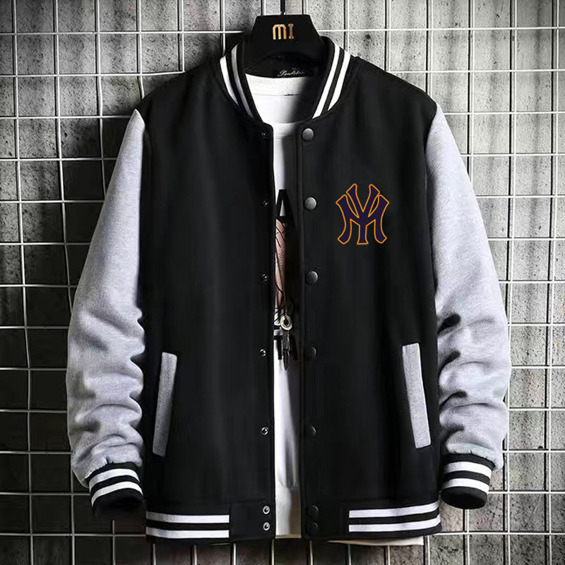 Supzoom Nový prírastok, bavlnený módny logo, jednoradový ležérny bomber, baseballová bunda, voľný kardigan