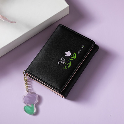 Portofele de designer de marcă, model floral, portofele mici, femei, piele moale PU, mini geantă pentru monede, suport pentru carduri, geantă de modă pentru femei