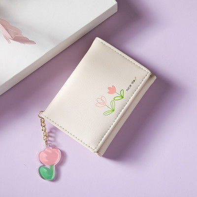 Portofele de designer de marcă, model floral, portofele mici, femei, piele moale PU, mini geantă pentru monede, suport pentru carduri, geantă de modă pentru femei