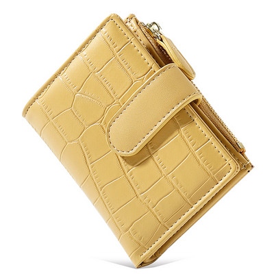 Model de piatră de modă Portofele mici din piele PU Pururi de monede pentru doamne Suport pentru carduri populare Mini portofele standard de design nou pentru femei