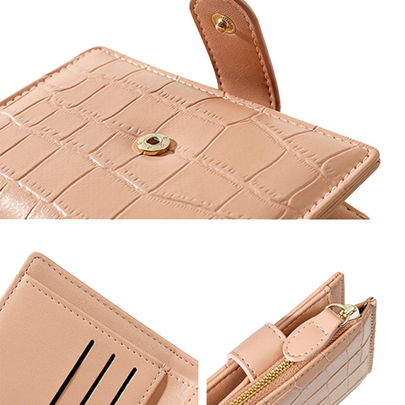 Model de piatră de modă Portofele mici din piele PU Pururi de monede pentru doamne Suport pentru carduri populare Mini portofele standard de design nou pentru femei