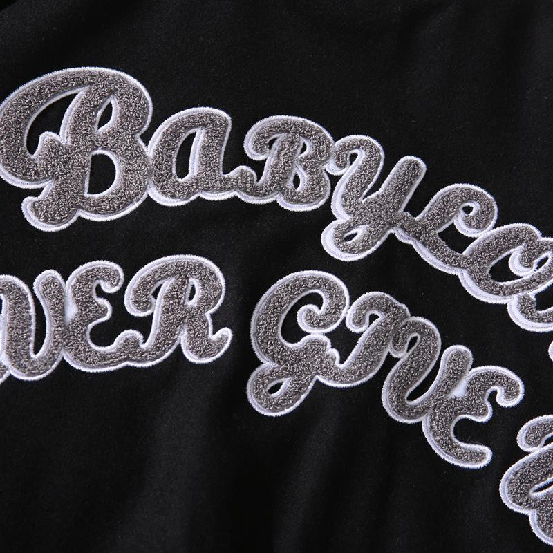 Kevad sügisõmblused nahast varrukatega Bomber jope, tikitud must pesapallivorm, meeste naiste paari vabaaja tänavarõivad