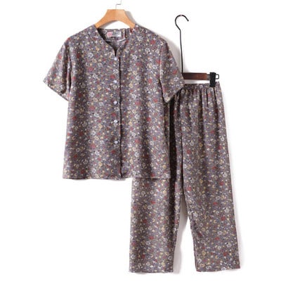 Uudne magamisriided naiste pidžaamakomplekt ööülikond emale ja vanaemale pidžaama suvine pidžaama Femme trükiga kardigan koduriided