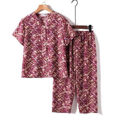 Uudne magamisriided naiste pidžaamakomplekt ööülikond emale ja vanaemale pidžaama suvine pidžaama Femme trükiga kardigan koduriided