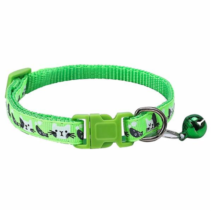 Divatos kisállat macska nyakörv színes mintás aranyos csengő állítható nyakörvek macskáknak cica barkácsolás kisállat kiegészítők
