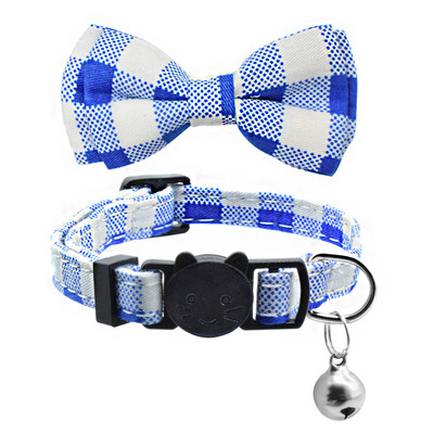 Υπέροχο παπιγιόν με κόμπο γιακά γάτα Κουδούνι ασφαλείας ρυθμιζόμενο κολιέ για γάτα Χαριτωμένο τύπωμα παπιγιόν Αξεσουάρ για κατοικίδια γατούλα για γατάκια