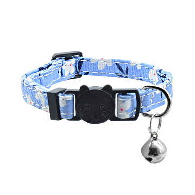 Υπέροχο παπιγιόν με κόμπο γιακά γάτα Κουδούνι ασφαλείας ρυθμιζόμενο κολιέ για γάτα Χαριτωμένο τύπωμα παπιγιόν Αξεσουάρ για κατοικίδια γατούλα για γατάκια