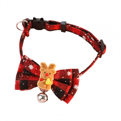 Χριστουγεννιάτικο κολάρο για κατοικίδια Φόρεμα με μεγάλο παπιγιόν Φεστιβάλ πόρπης γάτας με καμπάνα Άγιου Βασίλη Χριστουγεννιάτικο δέντρο άλκη χιονάνθρωπος κολάρο σκύλου για γάτα