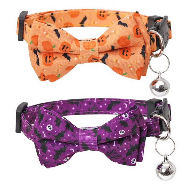 Εορταστικό Halloween Ρυθμιζόμενο κόμπο με κολάρο Γάτες και μικρά σκυλιά