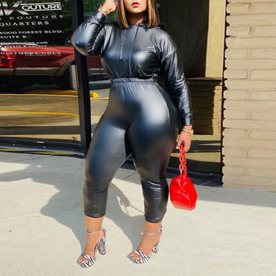 CM.YAYA Toamnă Iarnă Plus Size Streetwear Set Femei Hanorac cu mânecă lungă și pantaloni Trening Set Două Piese Ținute Fitness