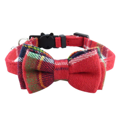 Καρό παπιγιόν πλέγμα για γάτας για κατοικίδια κατοικίδια σαλιάρες γατάκι Ρυθμιζόμενο παπιγιόν για κουτάβι κουνέλι Κολιέ Chihuahua Yorkie Bandana