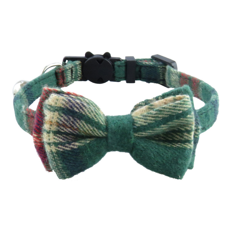 Καρό παπιγιόν πλέγμα για γάτας για κατοικίδια κατοικίδια σαλιάρες γατάκι Ρυθμιζόμενο παπιγιόν για κουτάβι κουνέλι Κολιέ Chihuahua Yorkie Bandana