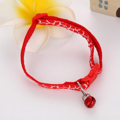 Guler reglabil pentru animale de companie cu clopoțel din desene animate colorate, accesorii pentru cățel, pisică, model de plasă, guler de siguranță, inel pentru clopot, colier pentru animale de companie