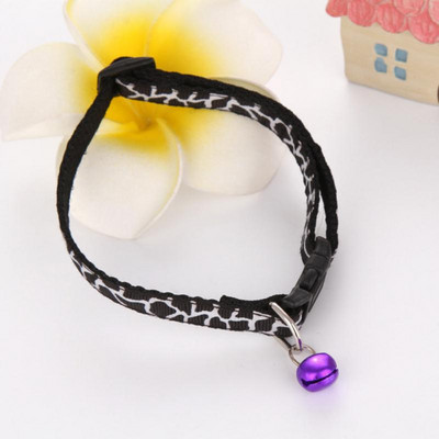 Guler reglabil pentru animale de companie cu clopoțel din desene animate colorate, accesorii pentru cățel, pisică, model de plasă, guler de siguranță, inel pentru clopot, colier pentru animale de companie