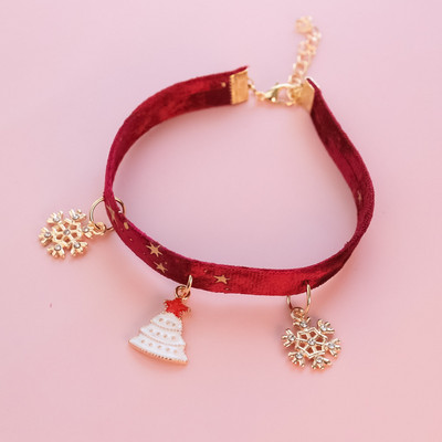 Κολιέ SM Velvet Bronzing Star Ρυθμιζόμενο Κολιέ για γάτες Κουτάβι Ψαροκόκαλο/Νιφάδα Χιονιού/Κάλαρο Starry Sky Κομψά κατοικίδια Αξεσουάρ