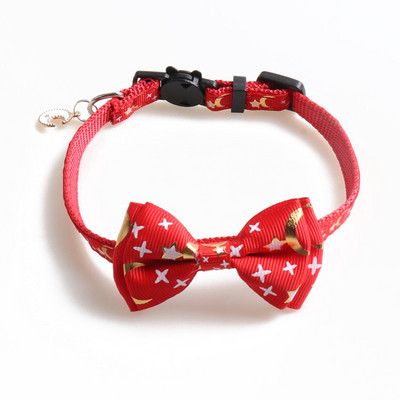 Κολάρο γάτας με καμπάνες που λάμπουν στο σκοτεινό αποσπώμενο παπιγιόν κολάροι με ρυθμιζόμενο ζεστό στάμπα για κατοικίδια γατάκια