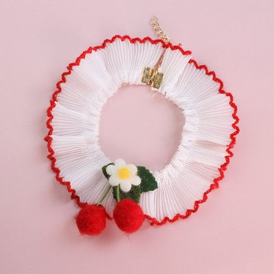 Κολάρα για κατοικίδια Γλυκός λαιμός γάτας Σκύλος Δαντέλα παπιγιόν Κοσμήματα Διακόσμηση με άνθη κερασιάς Προμήθειες για κατοικίδια Ρυθμιζόμενα αξεσουάρ για χαριτωμένα κατοικίδια γάτας