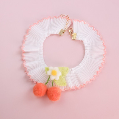 Κολάρα για κατοικίδια Γλυκός λαιμός γάτας Σκύλος Δαντέλα παπιγιόν Κοσμήματα Διακόσμηση με άνθη κερασιάς Προμήθειες για κατοικίδια Ρυθμιζόμενα αξεσουάρ για χαριτωμένα κατοικίδια γάτας