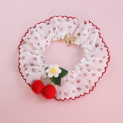 Κολάρα για κατοικίδια Γλυκός λαιμός γάτας Σκύλος Δαντέλα παπιγιόν Κοσμήματα Διακόσμηση με άνθη κερασιάς Προμήθειες για κατοικίδια Ρυθμιζόμενα αξεσουάρ για χαριτωμένα κατοικίδια γάτας