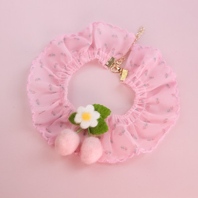 Κολάρα για κατοικίδια Γλυκός λαιμός γάτας Σκύλος Δαντέλα παπιγιόν Κοσμήματα Διακόσμηση με άνθη κερασιάς Προμήθειες για κατοικίδια Ρυθμιζόμενα αξεσουάρ για χαριτωμένα κατοικίδια γάτας