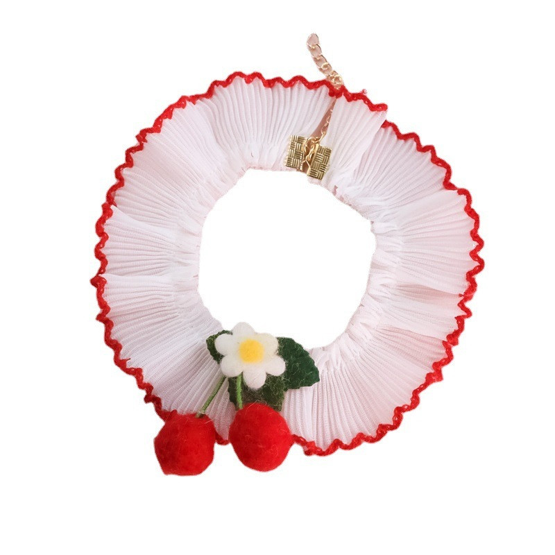 Κολάρα για κατοικίδια Γλυκός λαιμός γάτας Σκύλος Δαντέλα παπιγιόν Κοσμήματα Διακόσμηση με άνθη κερασιάς Προμήθειες για κατοικίδια Ρυθμιζόμενα αξεσουάρ για χαριτωμένα κατοικίδια γάτας