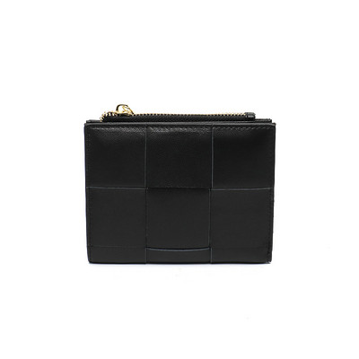 SC Fashion țesute  femei portofel scurt funcțional bifold portmoneu genți de bani femei șic mici suporturi de carduri multiple