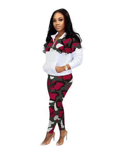 Σετ 4xl Plus Size για γυναικείες στολές Μακρυμάνικο μπλουζάκι και παντελόνι Σετ φόρμας δύο τεμαχίων Χονδρική μαζική αποστολή