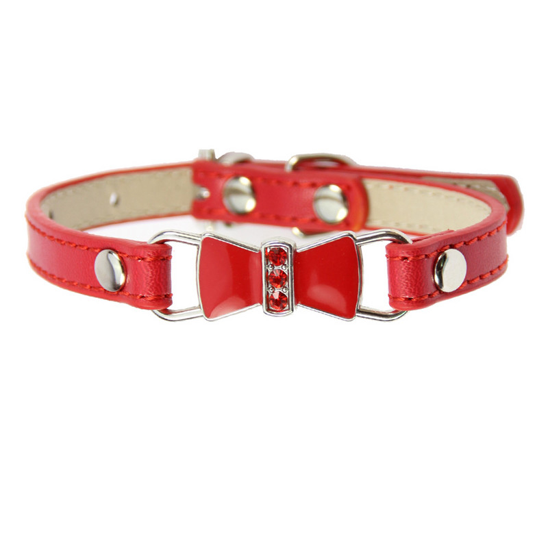 Lemmikloomatoode Kassi koera kaelarihm, mis on isikupärastatud kivikiviga Armas Bowknot kutsikas Chihuahua kaelarihmad kassipoja kaelakee kassitarbed