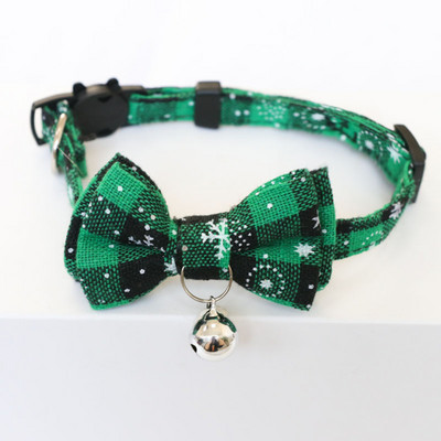 Χριστουγεννιάτικο κολάρο κατοικίδιων περιορισμένων κατοικίδιων κολιέ γάτας σκύλου με ρυθμιζόμενο κουδούνι Πρωτοχρονιάτικο Χρώμα Χριστουγεννιάτικου Στιλ για Samll Medium Petpy Kitten 1 ΤΕΜ