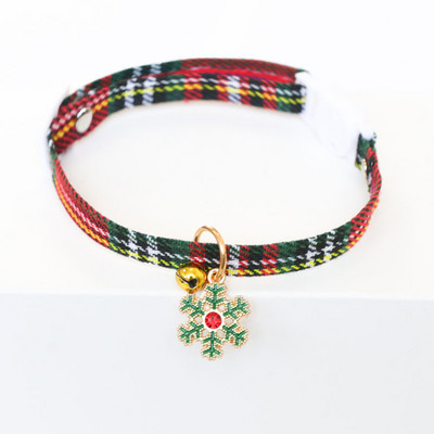 Χριστουγεννιάτικο κολάρο κατοικίδιων περιορισμένων κατοικίδιων κολιέ γάτας σκύλου με ρυθμιζόμενο κουδούνι Πρωτοχρονιάτικο Χρώμα Χριστουγεννιάτικου Στιλ για Samll Medium Petpy Kitten 1 ΤΕΜ