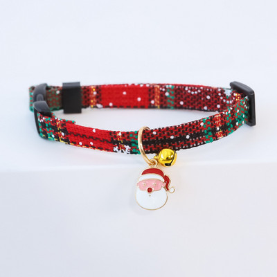 Περιλαίμια γάτας Χριστουγεννιάτικα Κολάρα για σκύλους και γάτες Αποσπώμενο κουδούνι ρυθμιζόμενο γιακά σκύλου και γάτας με παγιέτες προμήθειες για κατοικίδια